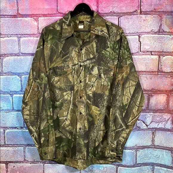 Ranger XL Camouflage Button-Up Shirt Long Sleeve 100% Cotton Hunting Outdoor - Picture 1 of 13